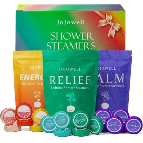 Relax and rejuvenate with our 18-pack of Shower Steamers Aromatherapy – the perfect birthday or holiday gift!