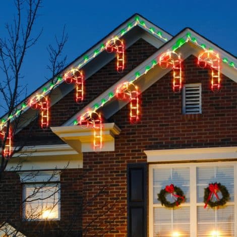 These festive candy cane string lights are perfect for decorating your home this Christmas season.