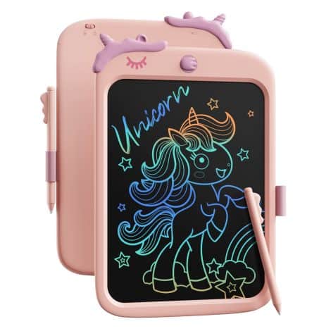 Kikapabi 10-inch Dinosaur Writing Tablet is an excellent educational travel toy and birthday gift for boys and girls aged 3-9.