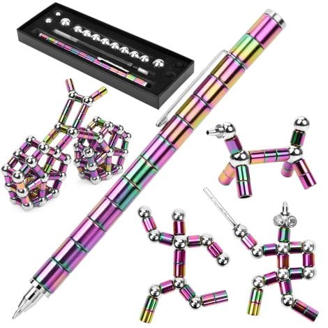 Colorful Magnetic Fidget Pen: A cool, versatile gadget for kids, teens, or friends to relieve stress and write!