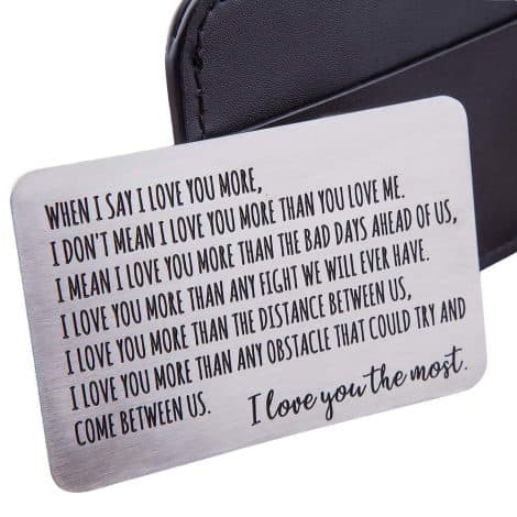 Mini Love Note Wallet Insert Card – Perfect Birthday, Valentine’s, Wedding, or Deployment Gift for Him or Her.