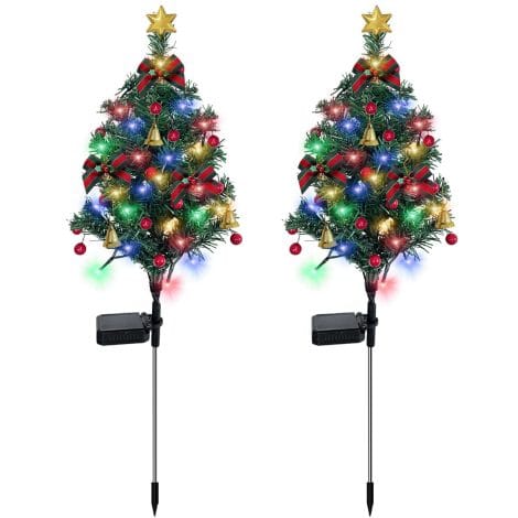 Outdoor waterproof Christmas tree lights with 40 LED lights, perfect for cemetery, pathway, garden, yard, and lawn.