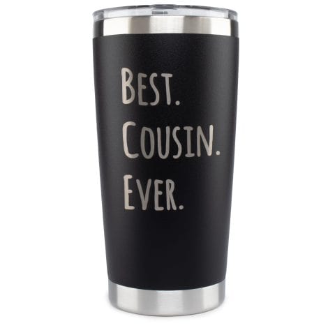 JENVIO Cousin Gifts: Ultimate Cousin Tumbler Set with Multiple Accessories, Ideal Present for Birthdays and Holidays.