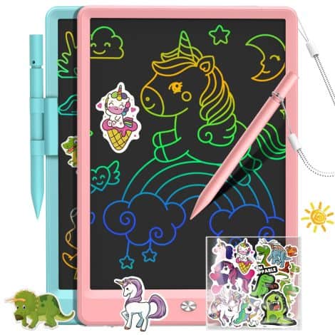 FLUESTON LCD Writing Tablet: Colorful 8.5 Inch Electronic Drawing Pad, Perfect Gift for Kids, Travel-friendly.