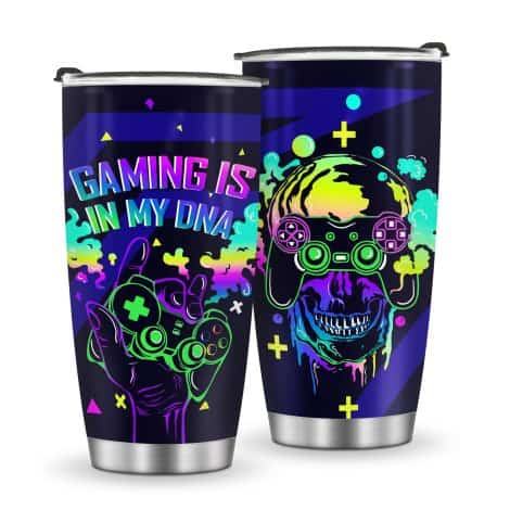 20oz Stainless Steel Video Game Controller Cup – Perfect Gift for Kids, Teens, and Gamers.