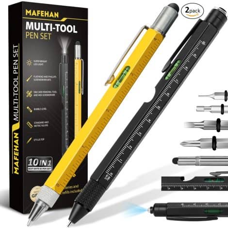 “All-in-One 10 in 1 Multi Tool Pen Set, Perfect Holiday Gift for Dad, Grandpa, or Any Man!”