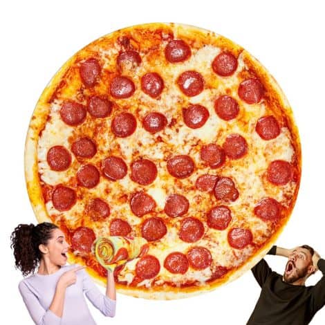 HDFK Pizza Blanket: A hilarious, mouthwatering 60″ blanket that kids and adults can enjoy, perfect as a novelty gift.