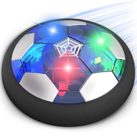 Upgrade Air Training Soccer Ball for kids, adults. Indoor Floating Soccer with LED lights and foam bumper.