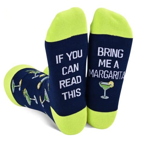 Quirky and Hilarious Margarita Socks – Great Margarita Themed Gifts for Men and Women Who Love Margaritas!