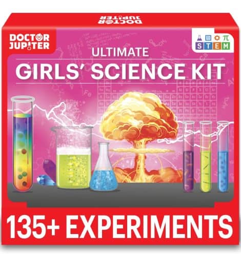 Jupiter Girls Science Kit: Fun, educational gift for 8-14 year old girls, with 6-8 science experiments. Perfect for birthdays and Christmas.