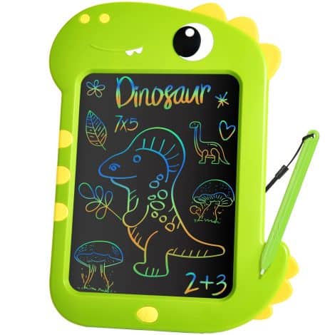 Dino Doodle Tablet: 8.5-inch electronic drawing board, perfect educational gift for kids ages 3-8, boys and girls.