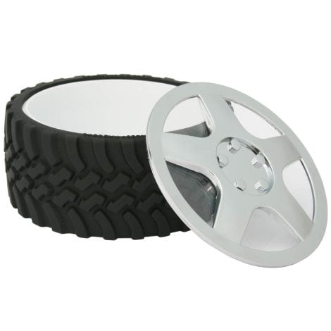 Rubber Tire Bowl: A versatile gift for motor enthusiasts to use as a candy, popcorn, or ice cream dish, at home or outdoors.