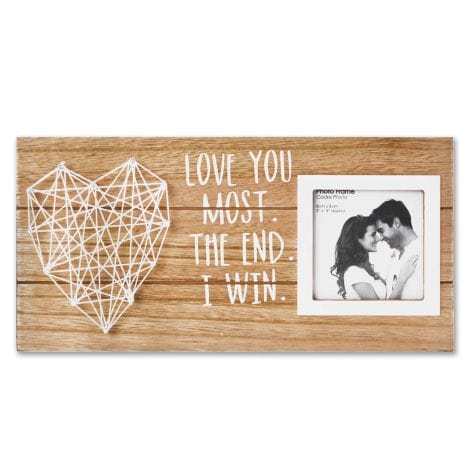 Romantic Couples Picture Frame – Heart-shaped Gift for Him/Her – Show your love with 3×3 photo!