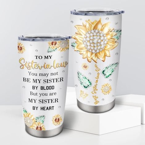 Funny 20oz tumbler – ideal birthday or wedding gift for your sister-in-law, available for American customers.