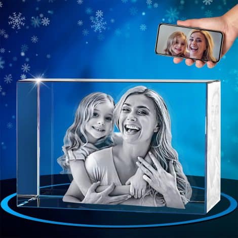 Personalized 3D Crystal Photo Gifts for Christmas – Capture special moments with ArtPix 3D Crystal Rectangle. Ideal for everyone!