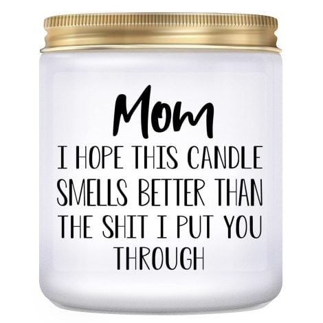 Funny Mom Gifts for Christmas, Mother’s Day, or birthdays – Lavender Candles perfect for Mom from Daughter or Son!