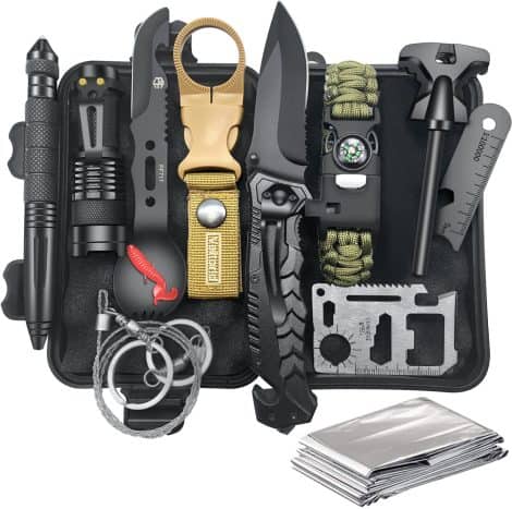 VEITORLD Men’s Gifts: All-in-One Survival Gear Kit, Perfect Present for Christmas, Birthdays, and Stocking Stuffers.