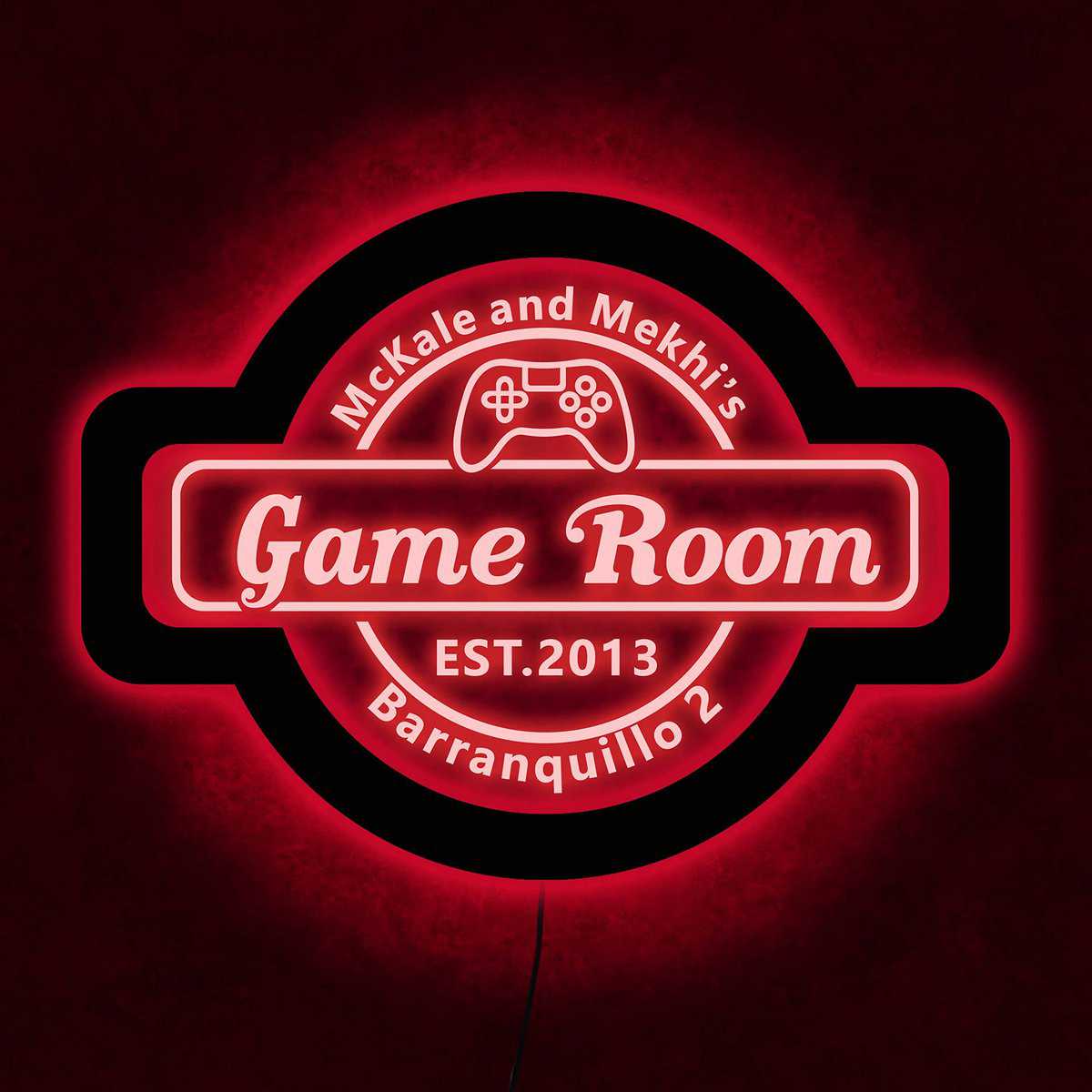 Custom Gamer Neon Sign, Personalized Game Room Acrylic Wall Art, Game Room Lighted Sign, Gaming LED Neon Sign, Game Room Neon Sign