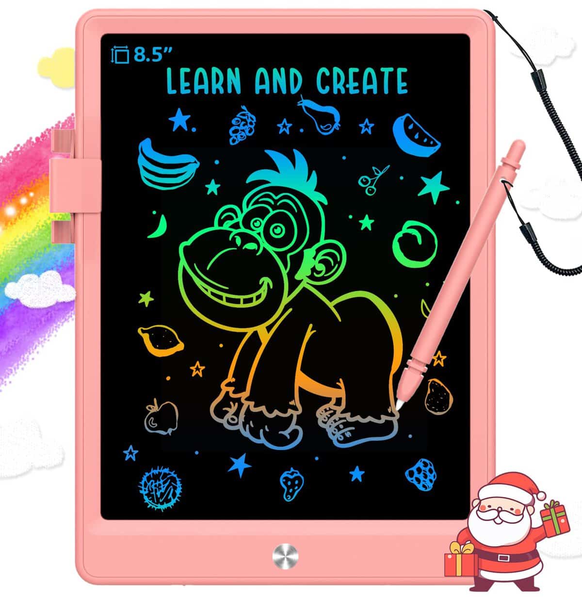 Toddler Toys for 3-6 Years Old Girls Boys, LCD Writing Tablet 8.5 Inch Doodle Board, Electronic Drawing Tablet, Drawing Pads,Travel Gifts for Kids Age 3 4 5 6 7 Year Old Girls Boys (Pink)