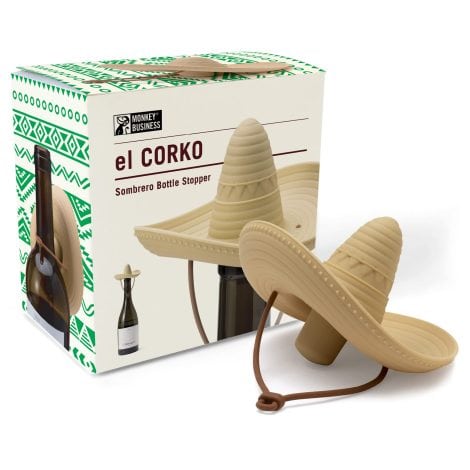 El Corko Bottle Stopper: Keep your wine fresh with this adorable sombrero-shaped silicone wine stopper. A must-have kitchen gadget!