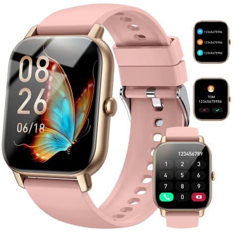 Nerunsa Smart Watch lets you answer calls, tracks fitness, and monitors sleep and heart rate. Water-resistant and stylish for both men and women.