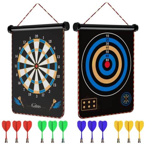 Magnetic Dart Board Game for Kids and Teens – Perfect Gift for Boys 8-14 Years Old! Game Room Decor.