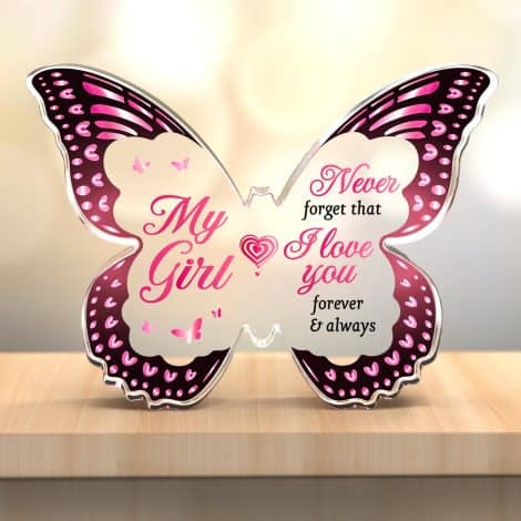 LUNEKKH Girlfriend Gifts – Delicate Butterfly Acrylic Decorative Plaque – Perfect Romantic Gift for Birthdays, Anniversaries, and Holidays.