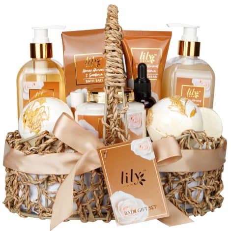 LILY ROY Deluxe Spa Gift Basket: Pamper yourself or loved ones with luxurious bath and body products perfect for any occasion.