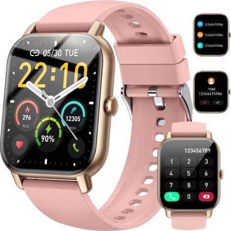 Modern Smart Watch for Men and Women, Waterproof, Tracks Fitness, Heart Rate, Sleep, and More. Compatible with Android and iOS. Coming 2023.