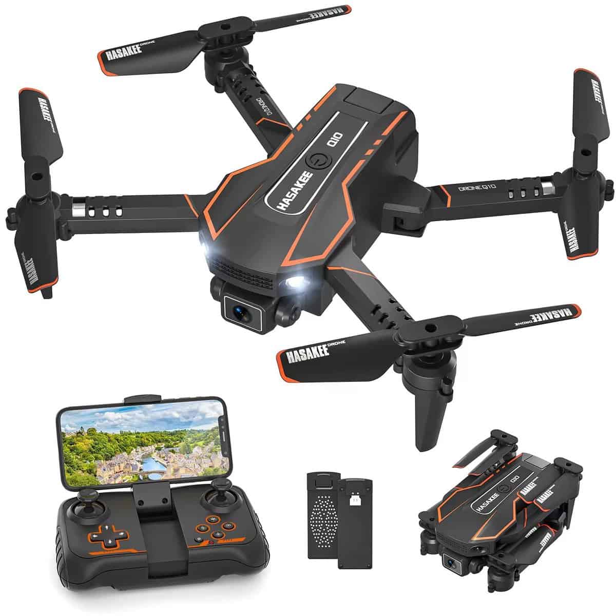 AVIALOGIC Mini Drone with Camera for Kids, Remote Control Helicopter Toys Gifts for Boys Girls, FPV RC Quadcopter with 1080P HD Live Video Camera, Altitude Hold, Gravity Control, 2 Batteries, Black