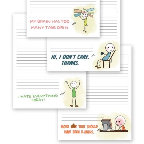 ZICOTO Hilarious Notepads to Bring Laughter to Your Work Day – Perfect Christmas Gift for Female Coworkers!