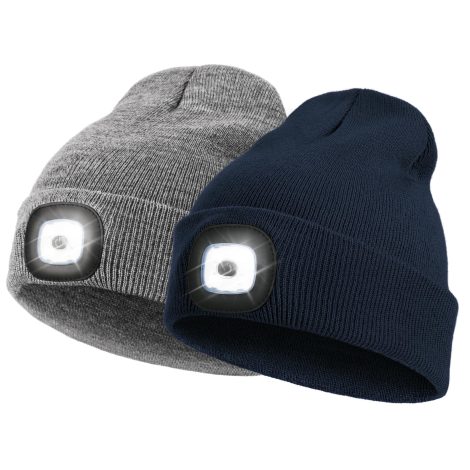 Illuminate your winter with the YunTuo 2 Pack LED Beanie! Stay cozy and visible with this rechargeable headlamp hat.