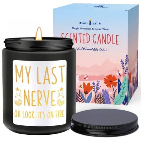 Humorous Lavender Candle for Moms, Besties & Sisters – My Last Nerve Candle, Perfect Gift!