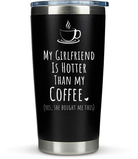 KLUBI 20oz Insulated Stainless Steel Travel Coffee Tumbler – Unique Gift for Boyfriends from Girlfriends.