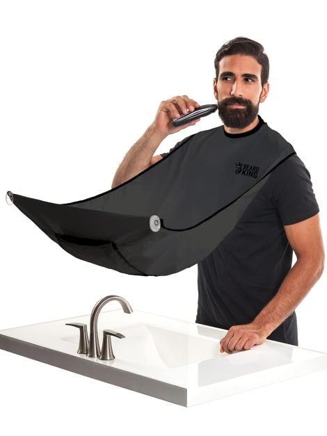 “Beard King Beard Bib Apron: Dad’s perfect holiday gift for easy shaving and grooming. Featured on Shark Tank.”