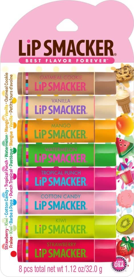 Lip Smacker Holiday Lip Balm Pack: Deliciously flavored balm set with Oatmeal Cookie, Vanilla, Mango, and more!