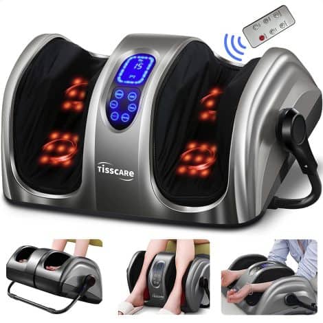 Shiatsu Foot Massager – Relieve foot pain, boost circulation, relax muscles with deep kneading massage and heat.