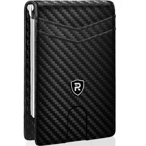 Unique and Cool Men’s Wallet with Money Clip and RFID Protection; Perfect gift for Dad, Husband, or Boyfriend.