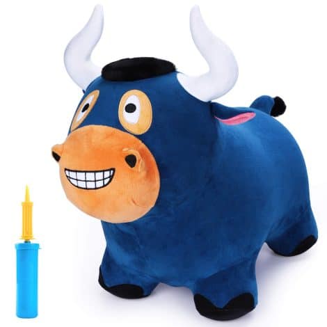 iPlay, iLearn Bouncy Pals Bull Hopper – a fun inflatable horse toy for active toddlers. Great birthday gift for 2-4 year olds.