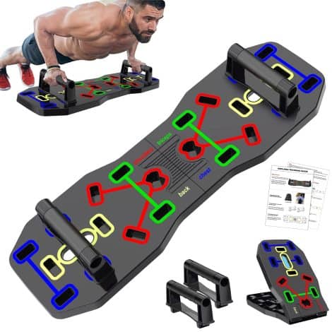 AERLANG Push Up Board: Convenient, versatile 10 in 1 bar for effective strength training at home.