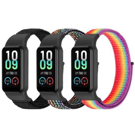 YCHDDER Solo Loop Straps are stylish, breathable, and adjustable replacement bands for the Amazfit Band 7.