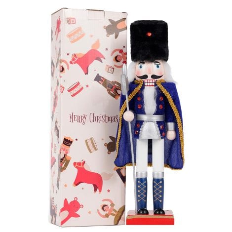 14.8-inch Nutcracker Ornaments, Festive Wooden Figures for Table, Fireplace – Perfect Nutcracker Gift for Christmas!