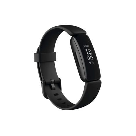 Fitbit Inspire 2 – A powerful health and fitness tracker with a 1-year premium trial, heart rate monitoring, and sleek design, complete with two band sizes.