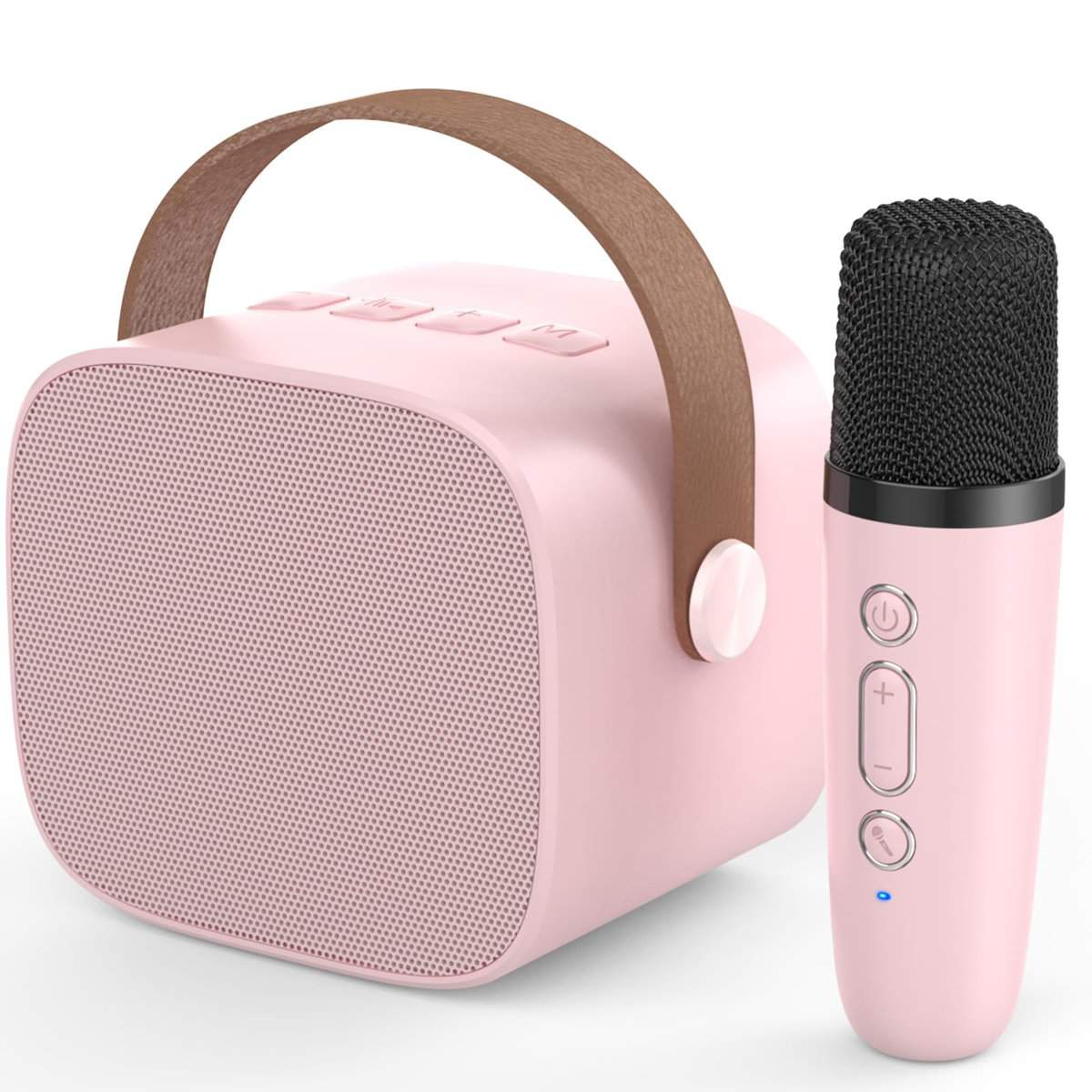 Mini Karaoke Machine,Funny Toys Christmas Birthday Gifts for Kids Age 4-12 Girls,Boys,Adults,MEGUO Karaoke Microphone Toys for 4,5,6,7,8,9,10,11,12+ Year Old Girls Boys (Pink 1 Mic)