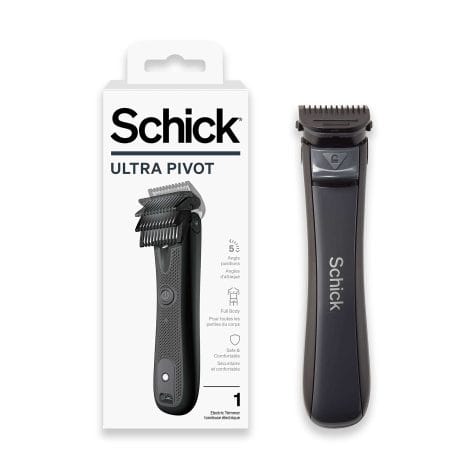 Schick Ultra Pivot Body Trimmer: Precision electric shaver for men’s grooming needs. Perfect Christmas gift!