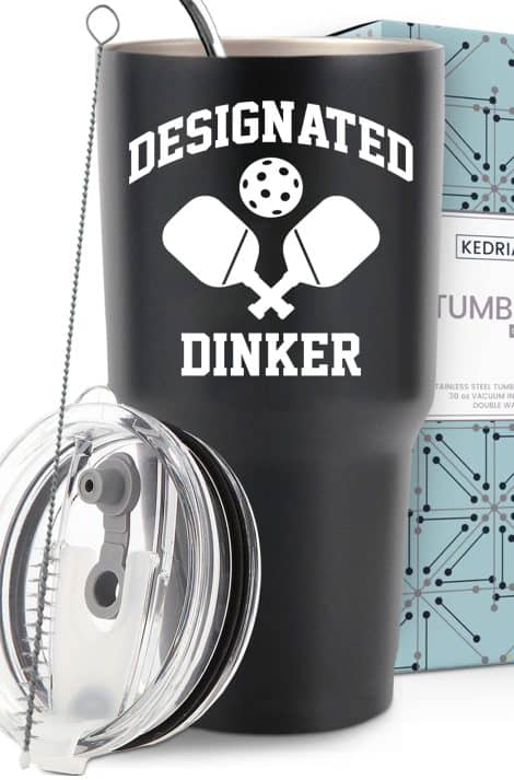 Funny Pickleball-themed Tumbler, a great gift for both men and women who love this fun sport.