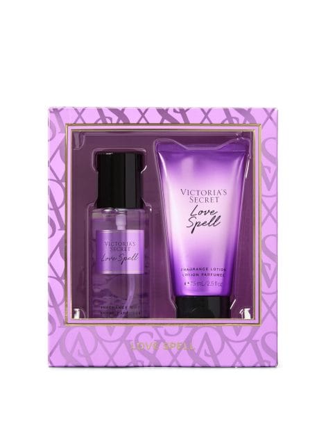 Victoria’s Secret Love Spell 2 Piece Mini Mist & Lotion Gift Set – a sweet, enchanting duo.