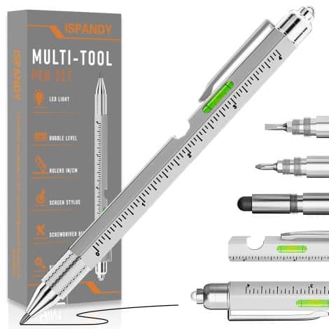 Gifts for Dad – 9-in-1 Multitool Pen, perfect present from wife, daughter, son on birthdays, Valentine’s Day, or Christmas.