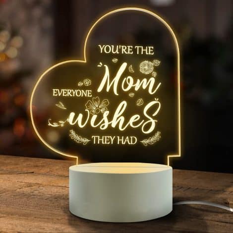 FEBDEY Mom’s Love Night Light: Perfect Birthday Gift from Daughter or Son for Best Mom, Room Decor