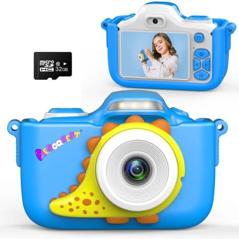 High-quality HD Kids Camera with Video for boys and girls aged 3-12. Perfect gift for Christmas or birthdays.